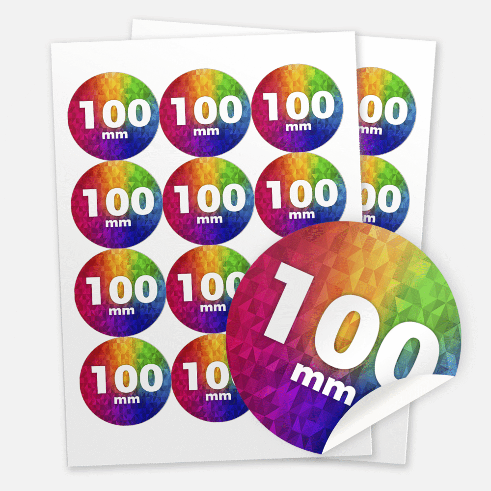 Naklejki okrągłe papierowe z logo fi 100 mm